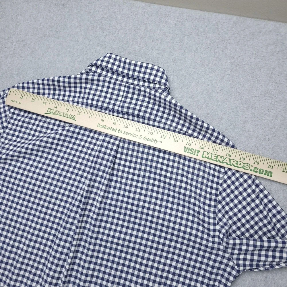 Ralph Lauren Classic Fit Performance Shirt Mens Large Blue‎ Check Long Sleeve